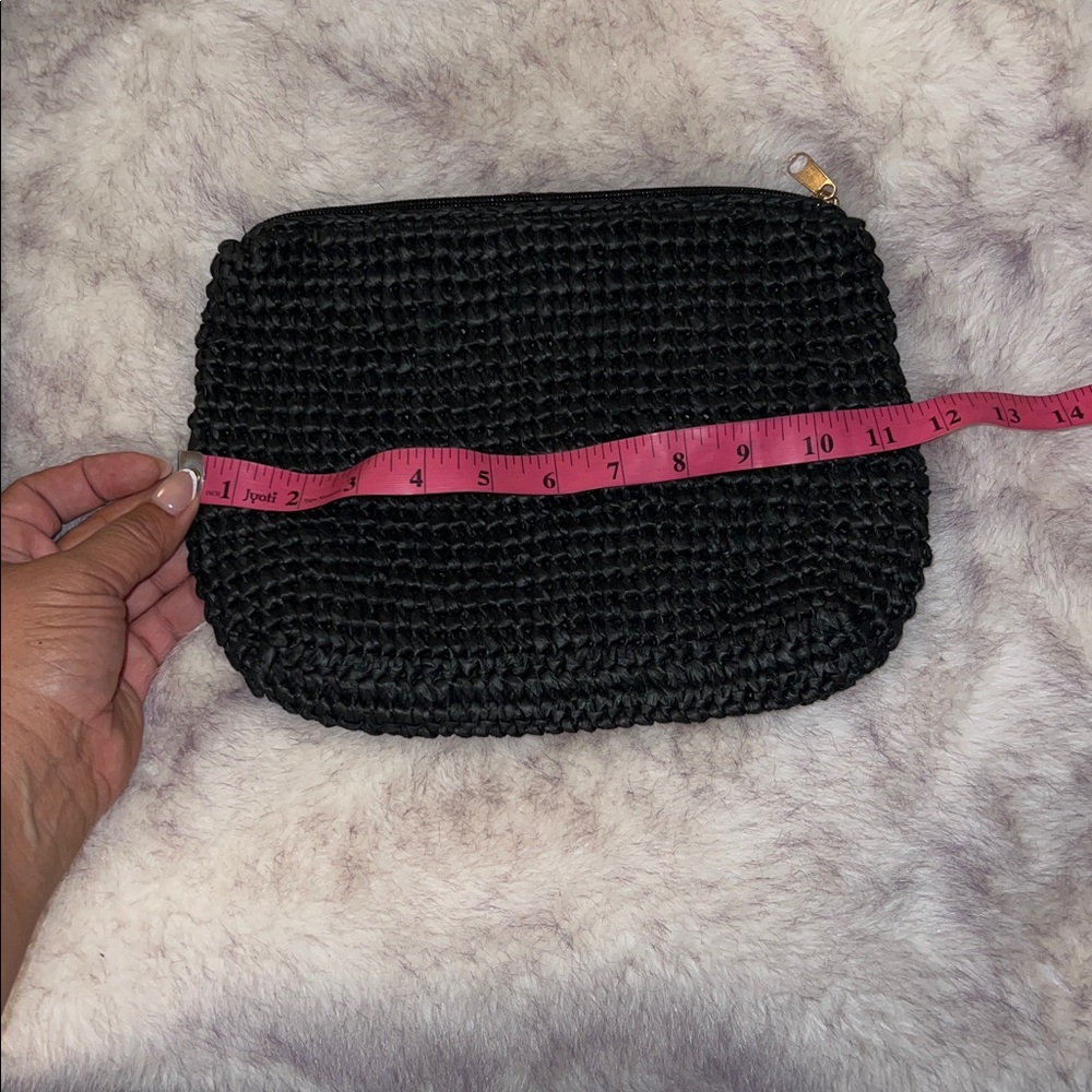 Anthropologie The Love Knot Slouchy Bag: Raffia Buckle Edition Black - Picture 14 of 17